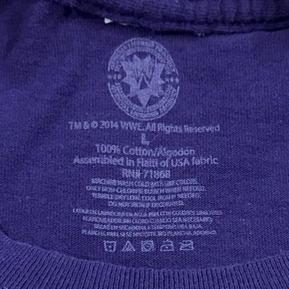 WWE WrestleMania XXX 30 CM Punk Undertaker John Cena Brock Purple Shirt Large - Picture 3 of 4